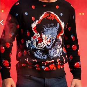 Horror movie IT sweater mens size XXL Red and Black